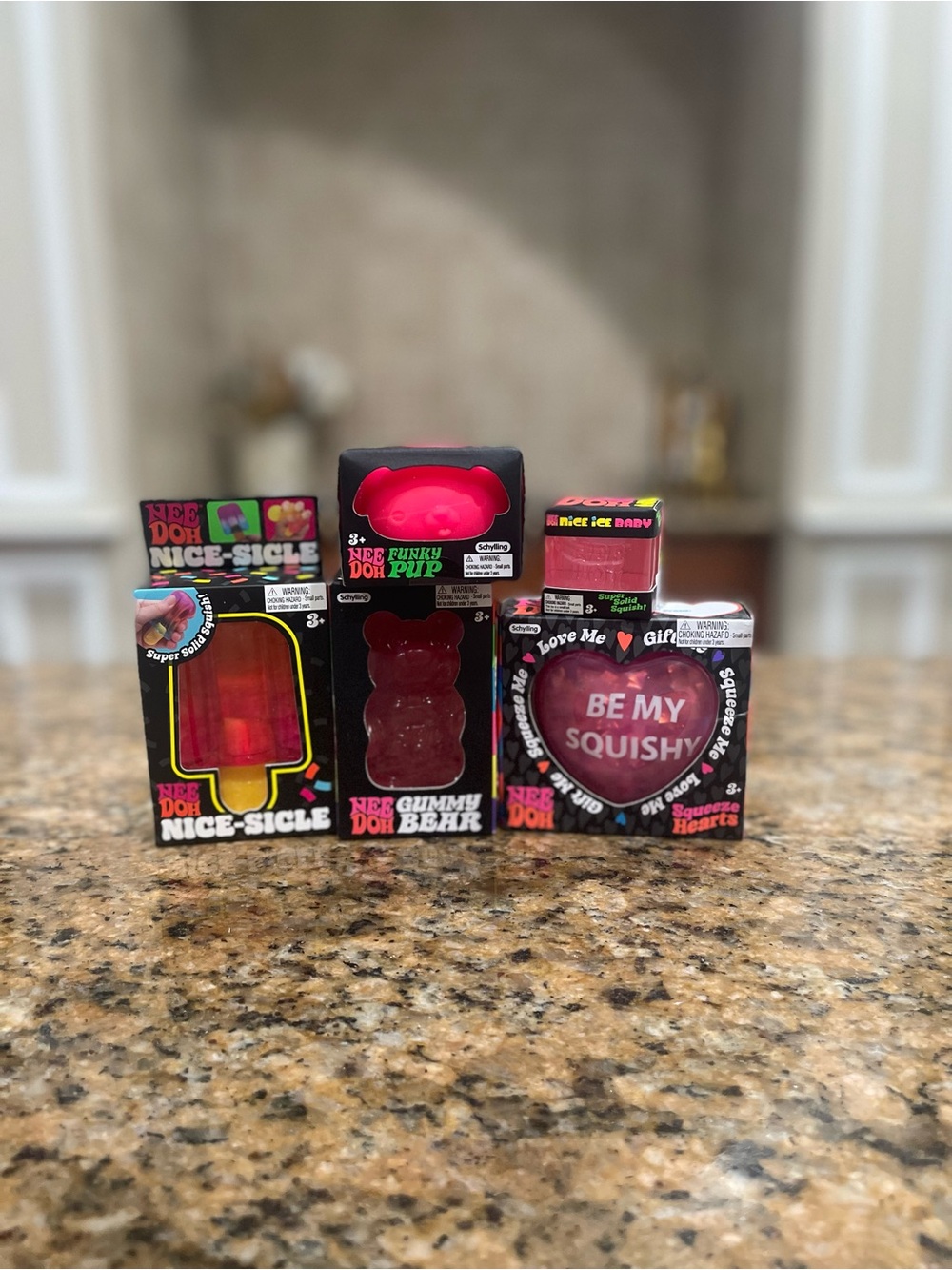 Needoh Pink Bundle Authentic Nee Doh Nicesicle Gummy Bear Squeeze Heart & more!